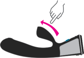 Stroke the tickler down